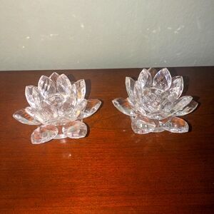 Shannon Crystal Lotus Candle Holders.
